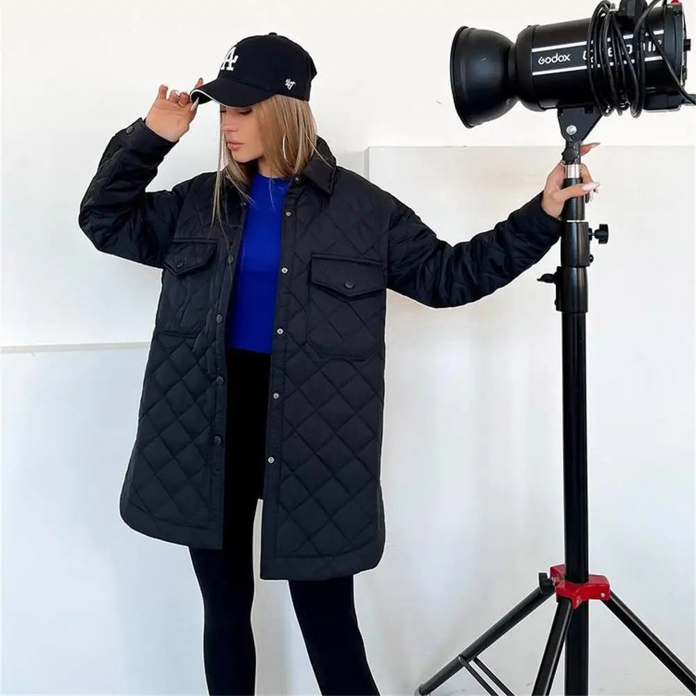 Drune | Klassische gesteppte Jacke mit Druckknöpfen