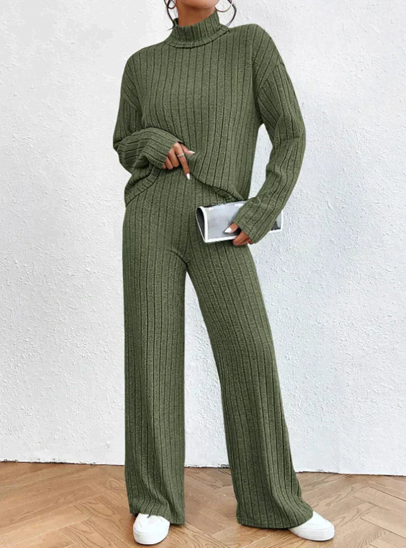 Drune | 2-teiliges strick-set mit rollkragenpullover und hose