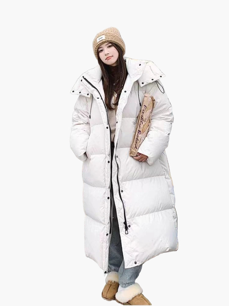 Drune | Lange Pufferjacke mit Kapuze - Entspannter Wintermantel für Alltag und Outdoor
