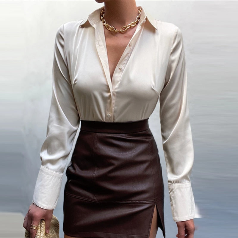 Drune | Satin-Bluse - Die perfekte Bluse für jeden Anlass!