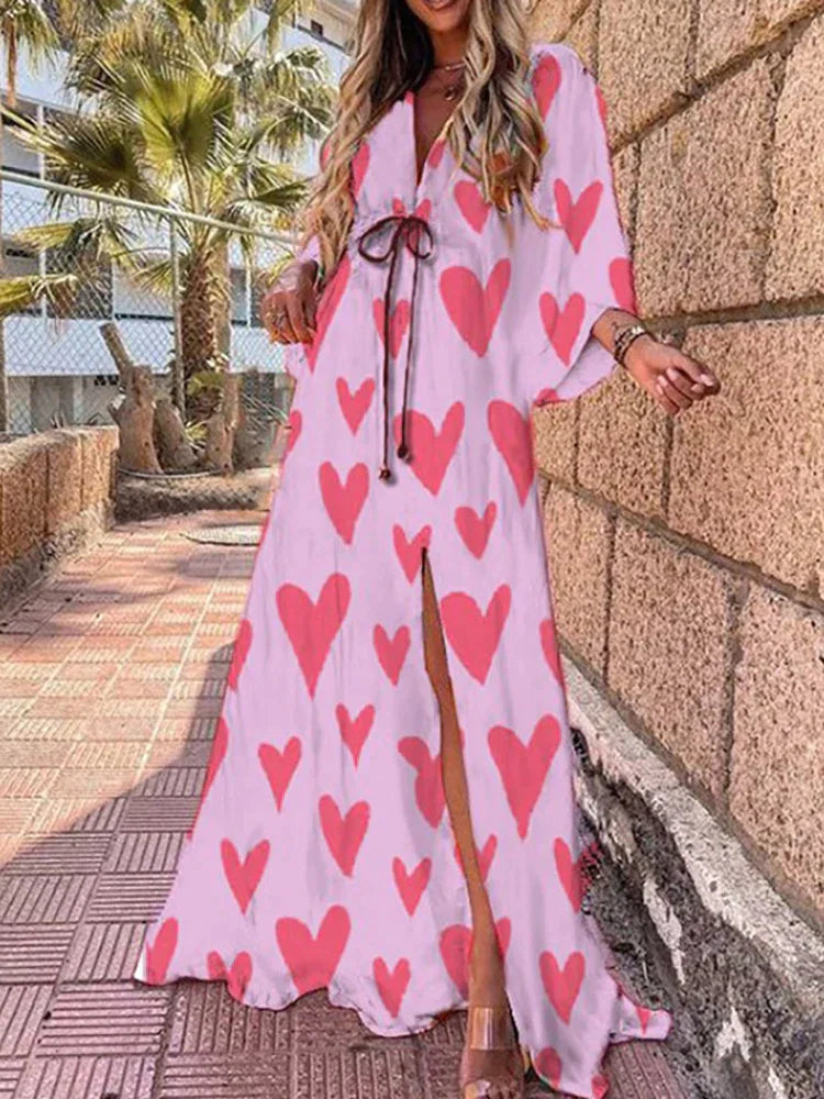 Drune | Elegantes bedrucktes Kleid für den Strand