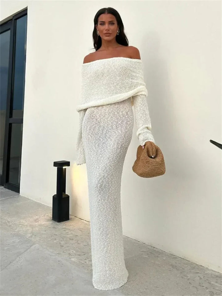 Drune | Off-shoulder Maxi-Kleid für Damen