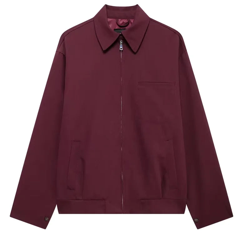 Drune | Cropped Bomberjacke mit Langen Ärmeln und Modernem, Tailliertem Schnitt