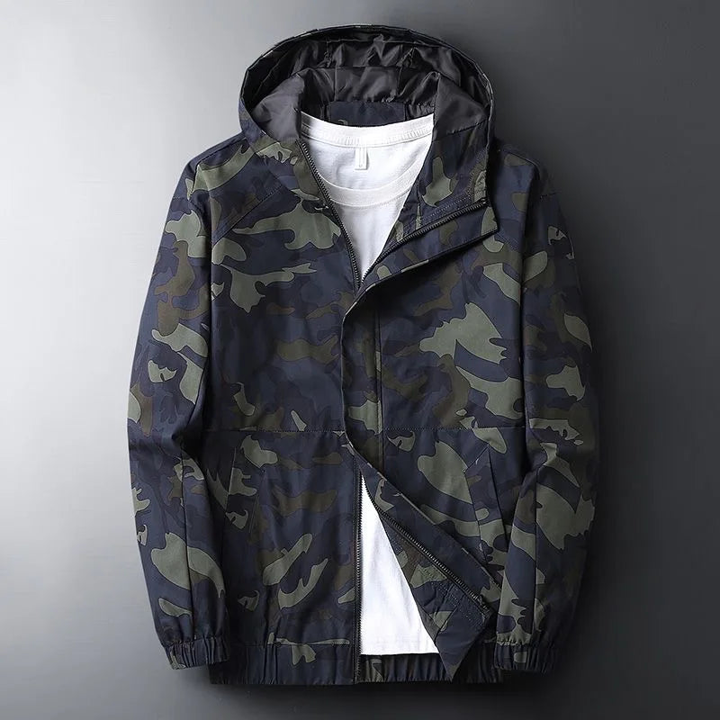Drune | Herren Camouflage Kapuzenjacke - Lässig