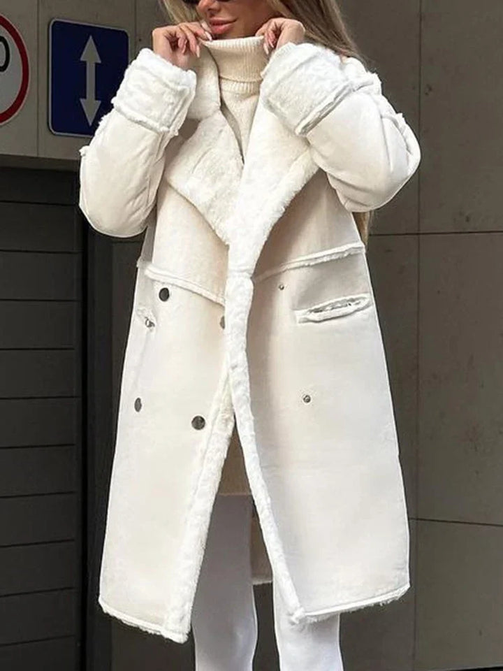 Drune - Lange Kunstpelzjacke