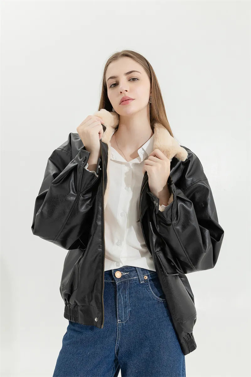 Drune | Leder Winterjacke - Vintage & Stilvoll