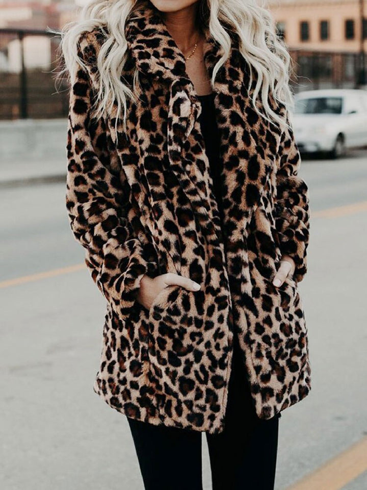 Drune | Leopard Wintermantel