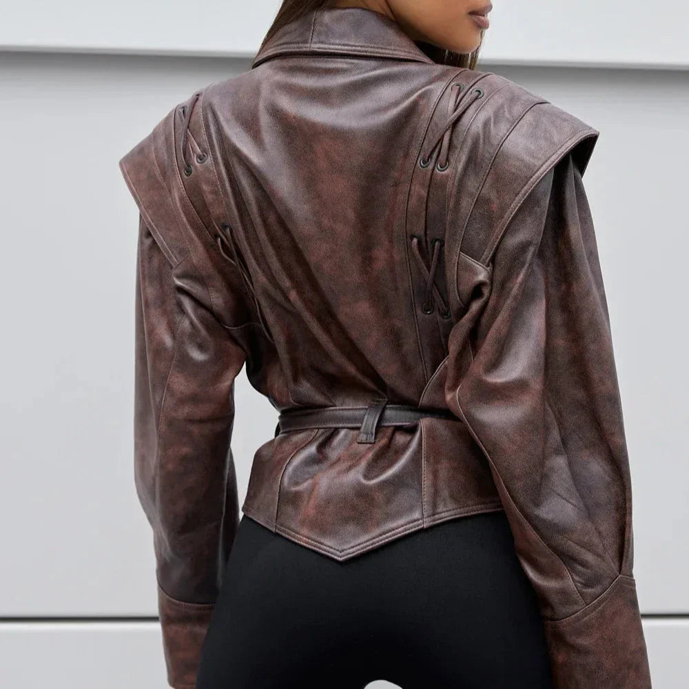 Drune | Vintage-Jacke mit V-Ausschnitt für Frauen
