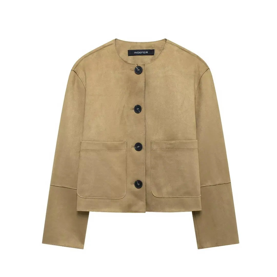 Drune | Varsity Bomberjacke mit Minimalistischen Knopfdesign