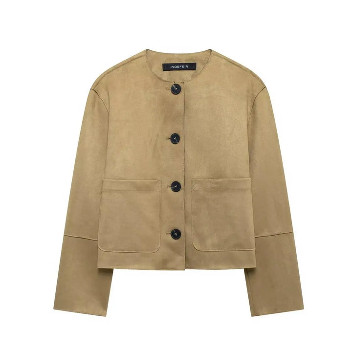 Drune | Varsity Bomberjacke mit Minimalistischen Knopfdesign