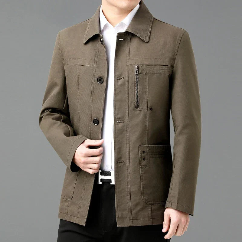 Drune | Baumwolljacke mit bedrucktem Innenfutter - Jens