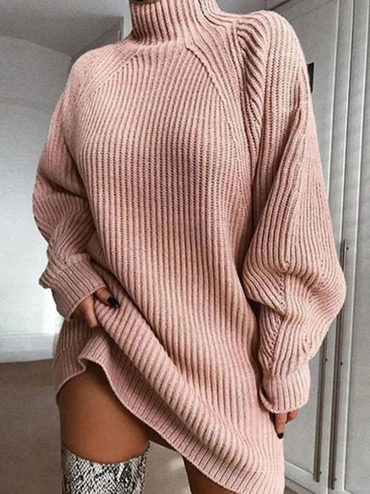 Drune | Bequemes Kleid mit Rollkragen