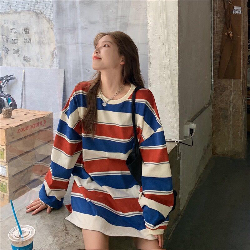 Drune | Vintage Langarmgestreifter Pullover