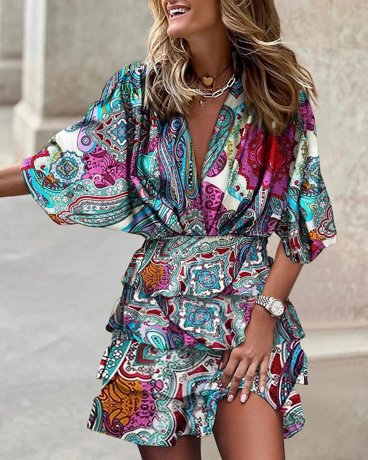 Drune - Stylisches bedrucktes Minikleid
