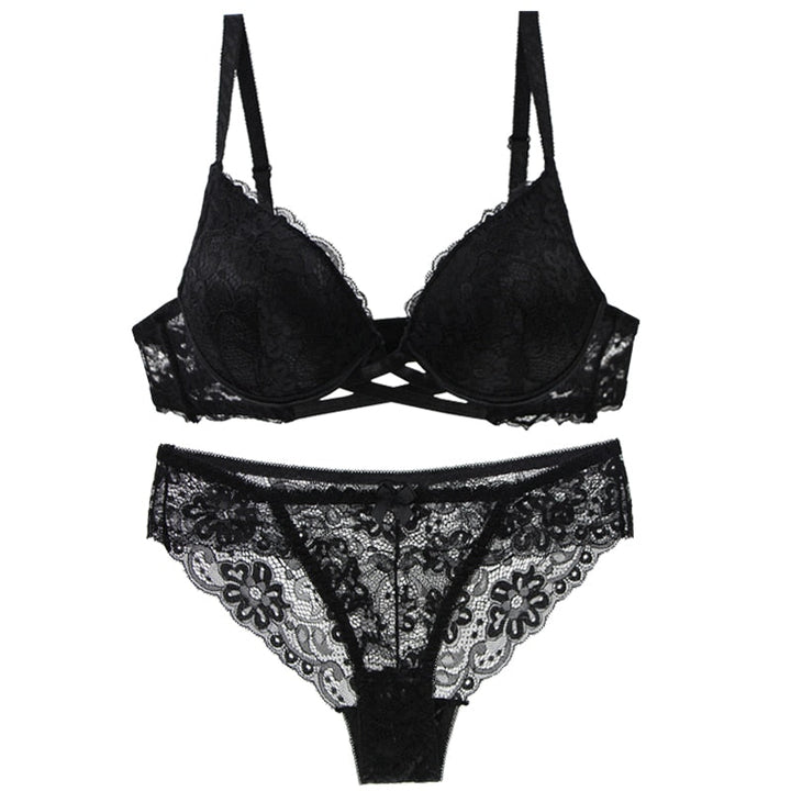 Drune | Spitzen Set Unterwäsche Push Up