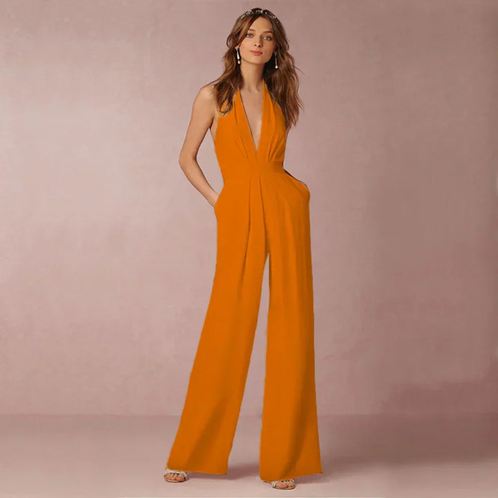 Drune | Eleganter Neckholder-Jumpsuit