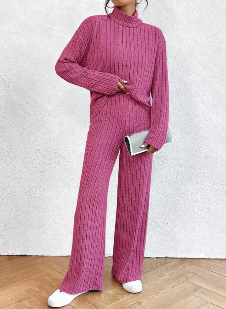 Drune | Gestrickte Hose und Rollkragenpullover für Damen