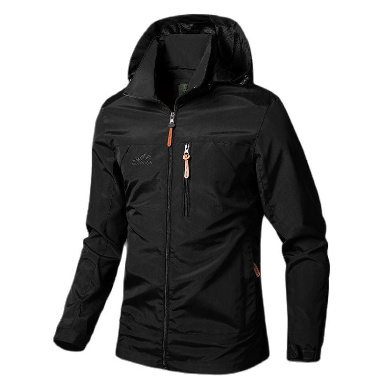 Drune Herrenjacke Wasserdichte Kapuzenjacke | Windbreaker Elastischer Mantel für Männer