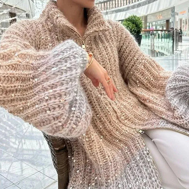 Drune | Stylischer Glitzerpullover