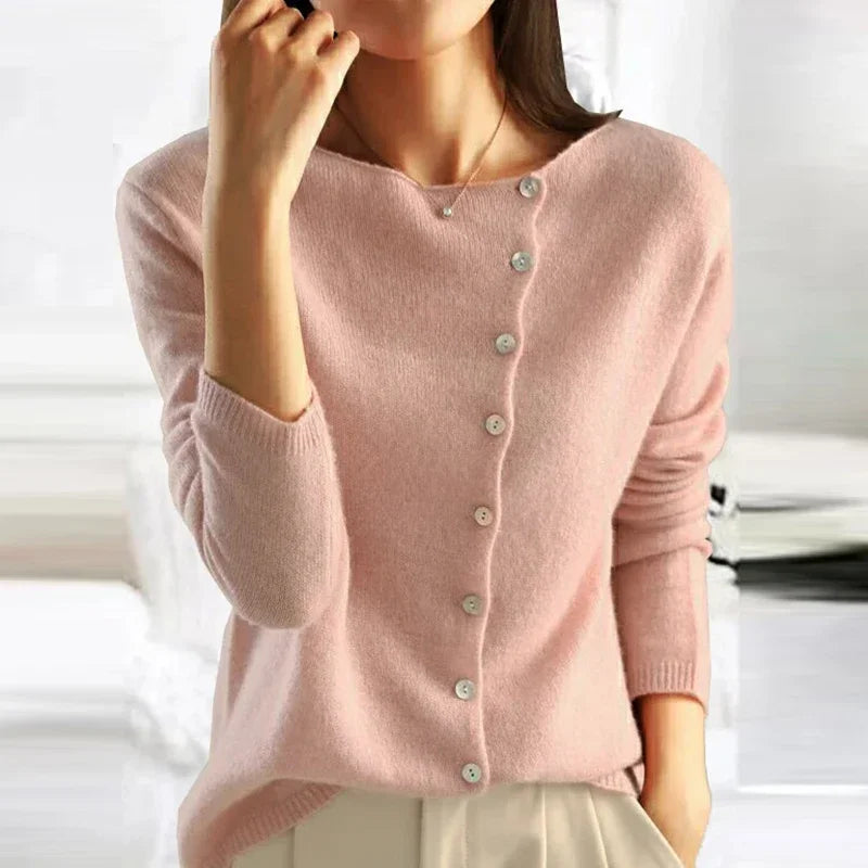 Drune | Sweatshirt - Kaschmir-Cardigan mit Knopf Herbst