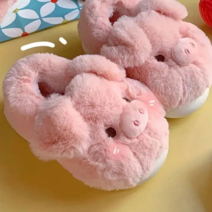 Drune | Flauschige Schwein Hausschuhe