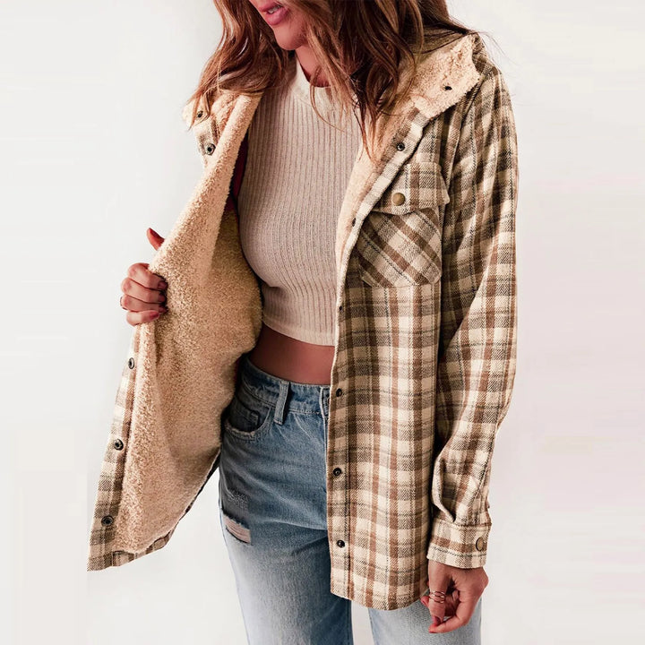 Drune | Sherpa - Hemd Beige - Damen Gemütliche Flanelljacke