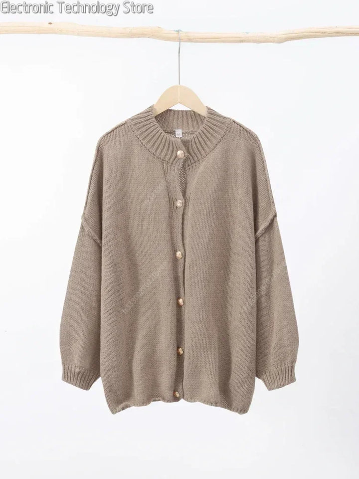 Drune | Eleganter Strick-cardigan mit Knöpfen Wolle/acryl Komfortabel und Stilvoll
