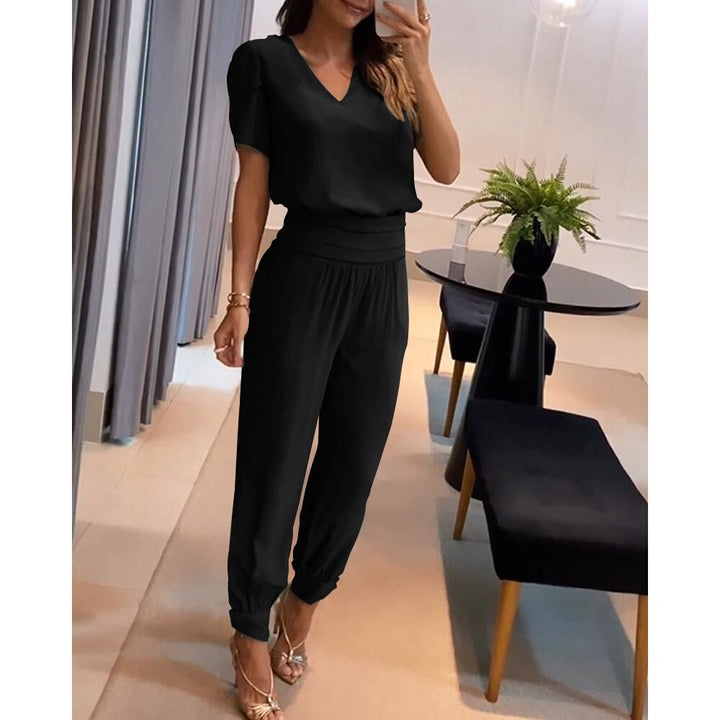 Drune | Jumpsuit mit V-Ausschnitt für Damen