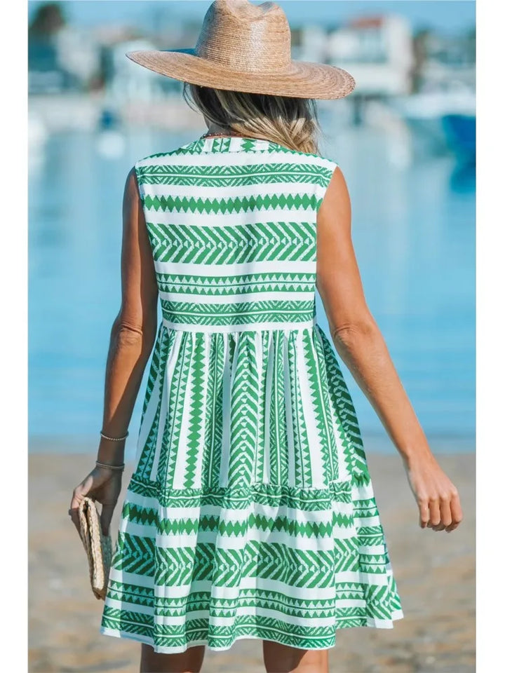 Drune | Gestreiftes Midi Kleid