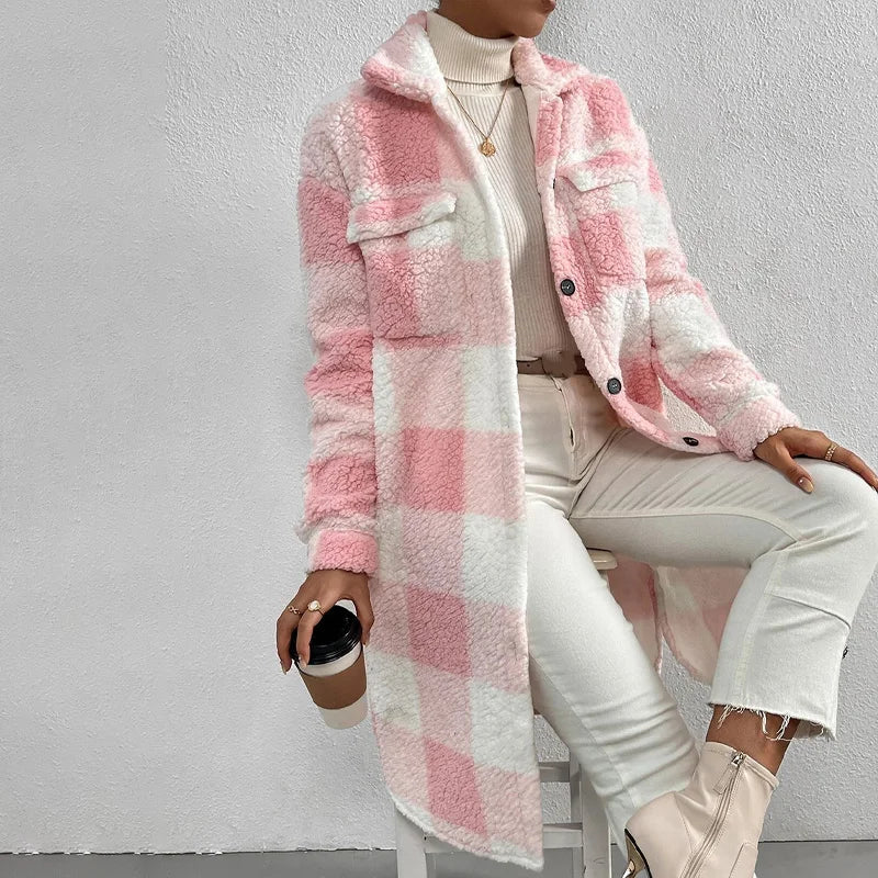 Drune | Karierte Damenjacke mit Polarfleece