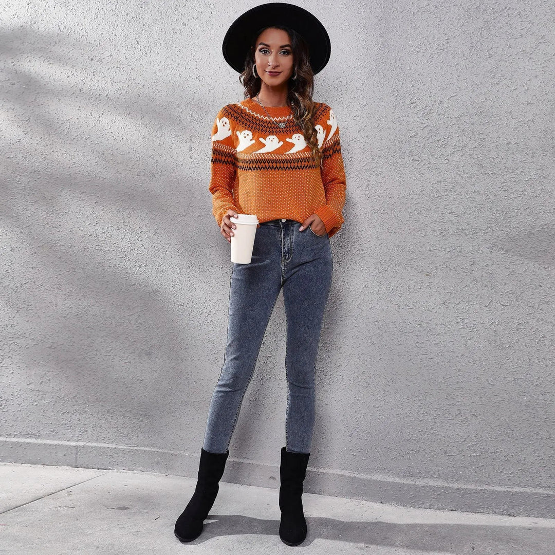 Drune | Halloween Geist Weinlese Damen Pullover