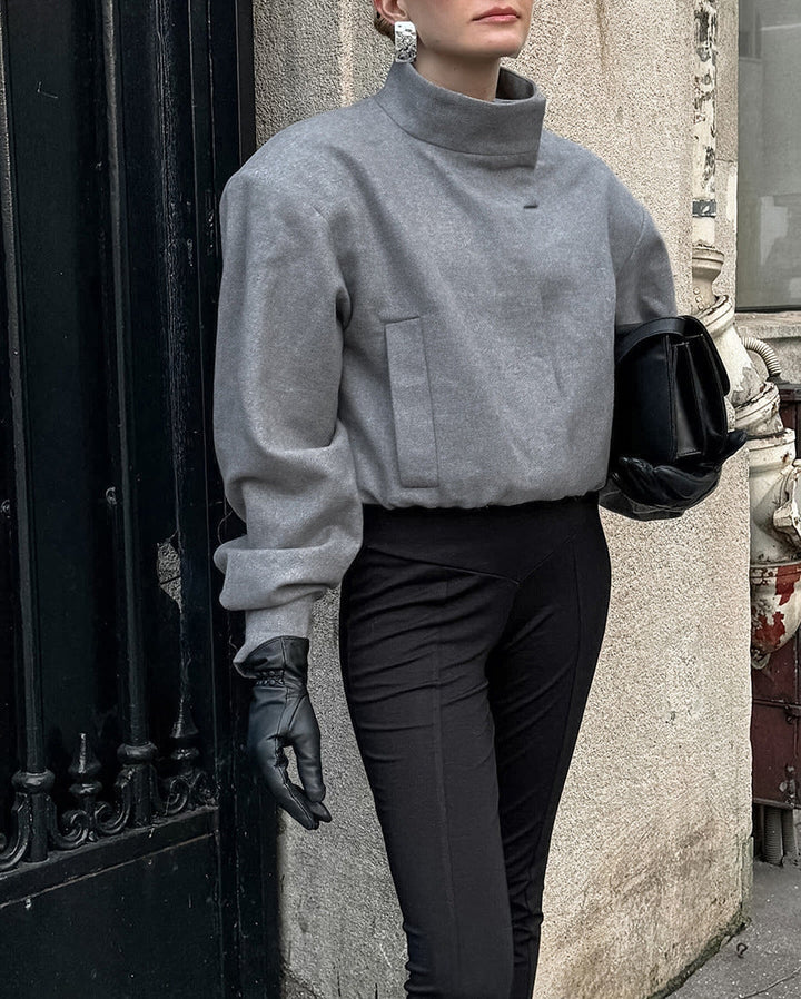 Drune | Kurze Damenjacke mit hohem Kragen