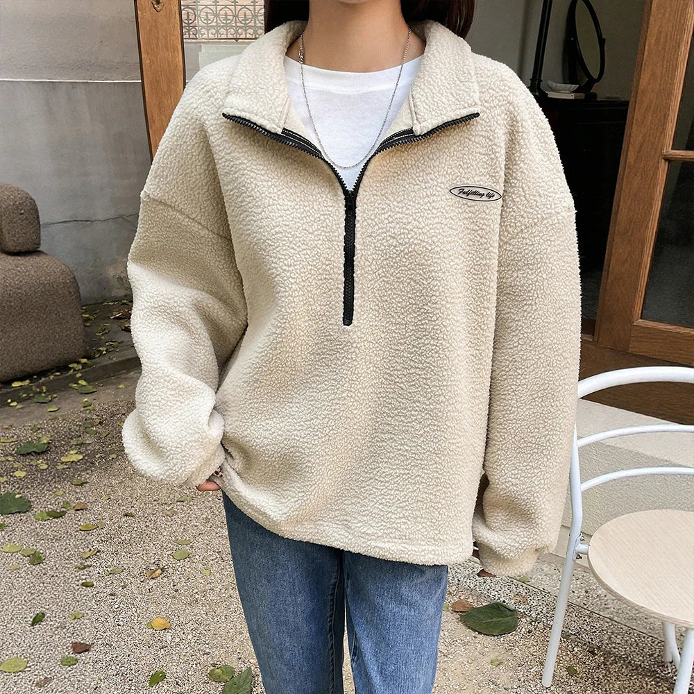 Drune | Sweatshirt mit Halbreißverschluss und Kapuzenpullover