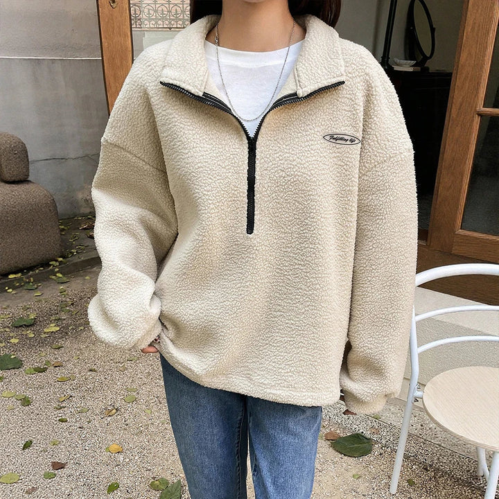 Drune | Sweatshirt mit Halbreißverschluss und Kapuzenpullover