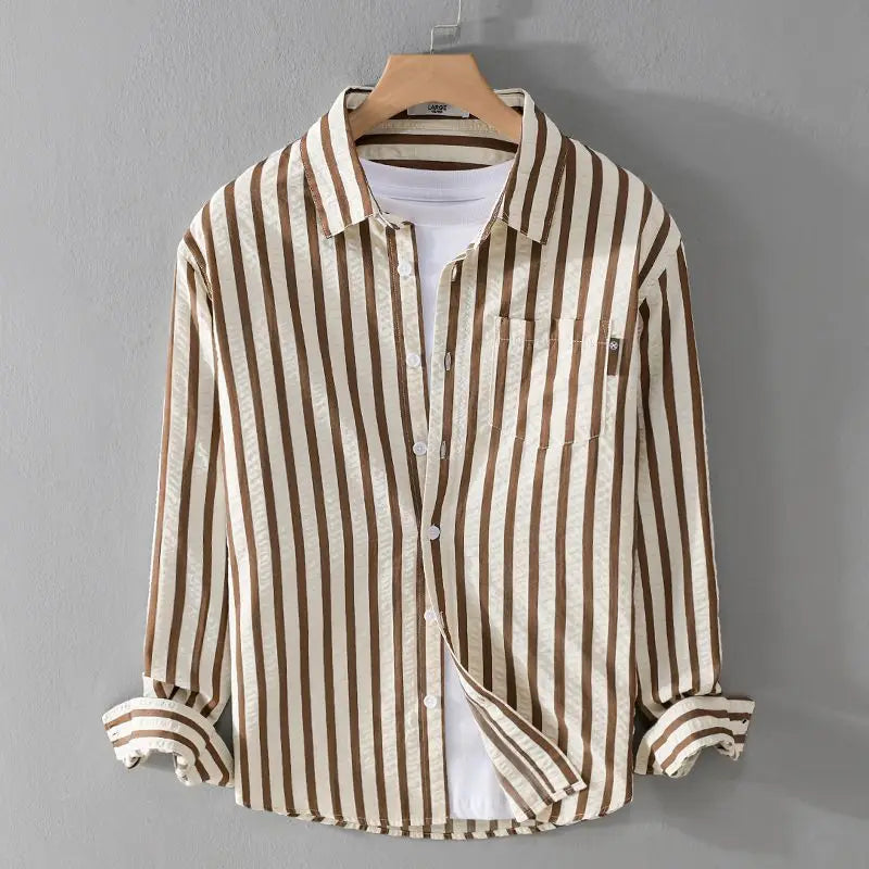 Drune | Stylisches Gestreiftes Button-Down Hemd