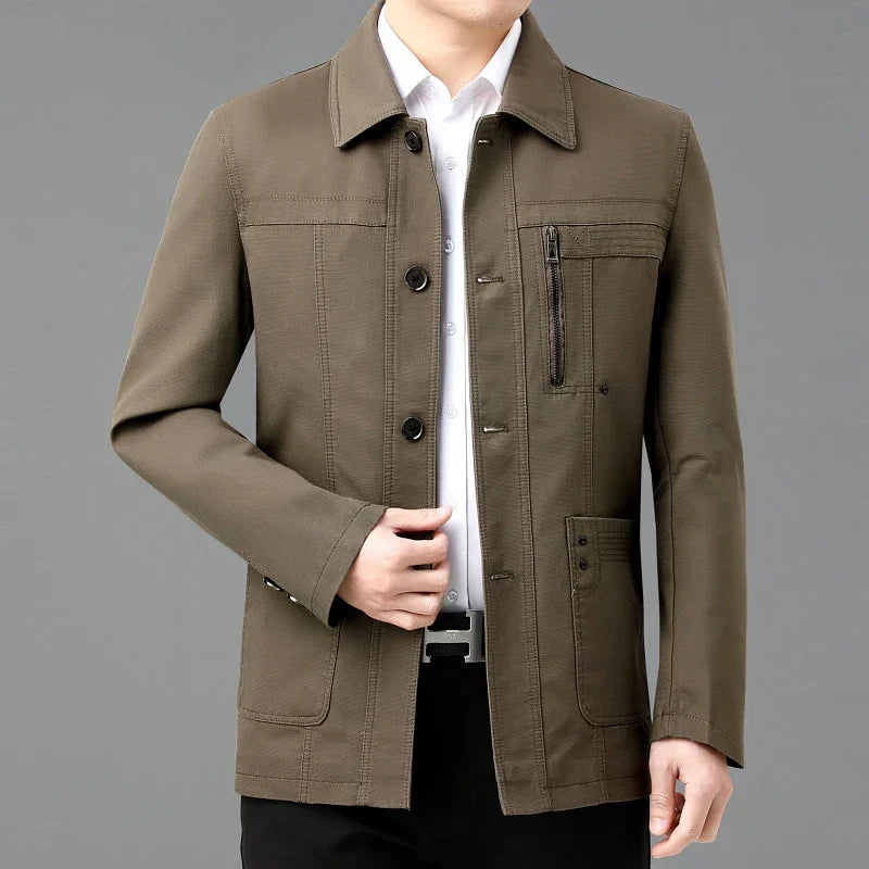 Drune | Baumwolljacke mit bedrucktem Innenfutter - Jens