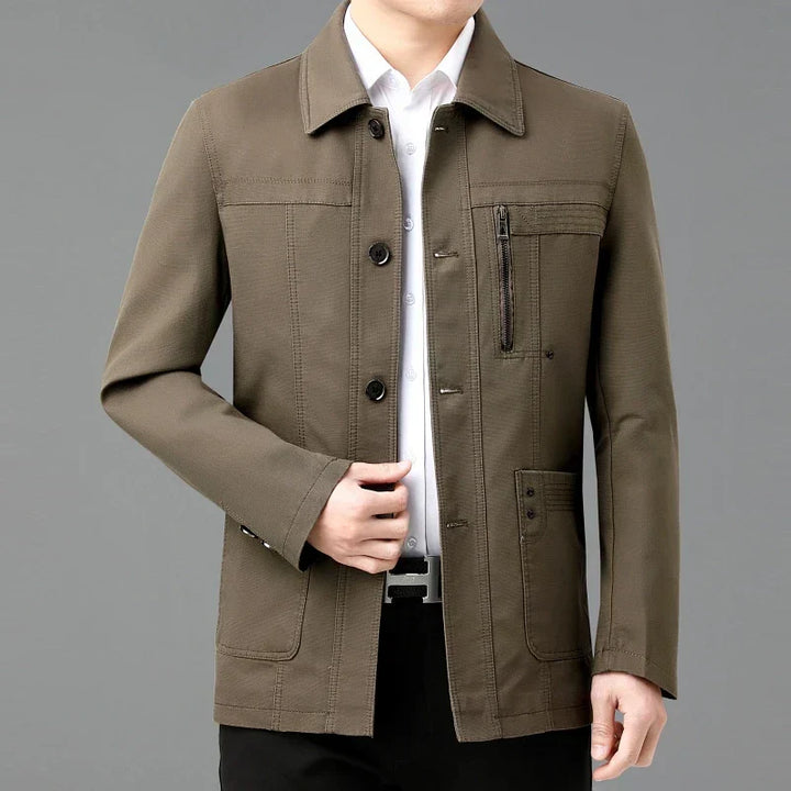 Drune | Baumwolljacke mit bedrucktem Innenfutter - Jens