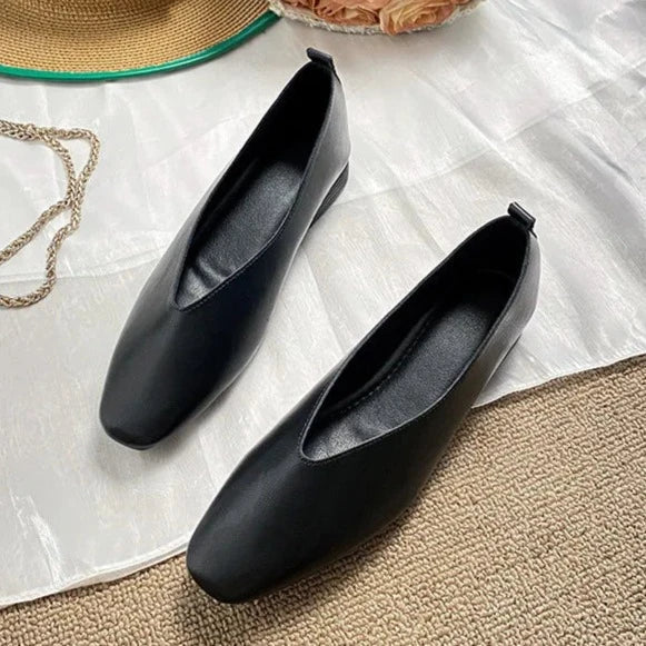 Retro Schuhe mit quadratischer Zehenform Drune