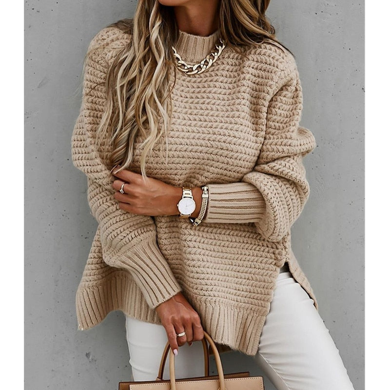 Drune | Strickpullover - Oversized Passform - Rundhalsausschnitt - Lange Ärmel - Weich und Bequem