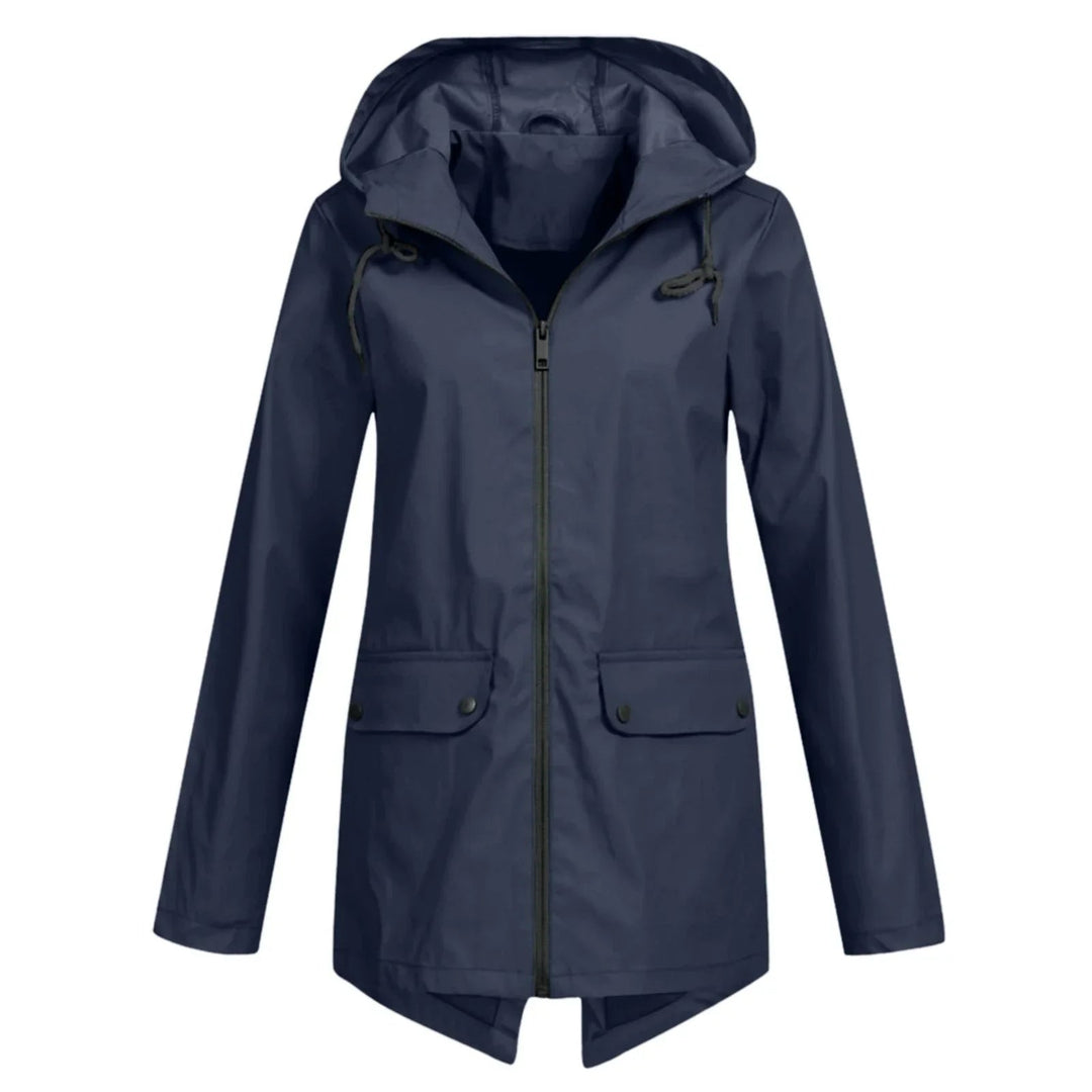 Drune | Lässige Wasserdichte Damenjacke mit Kapuze und Reißverschluss Ideal für Herbst Winter