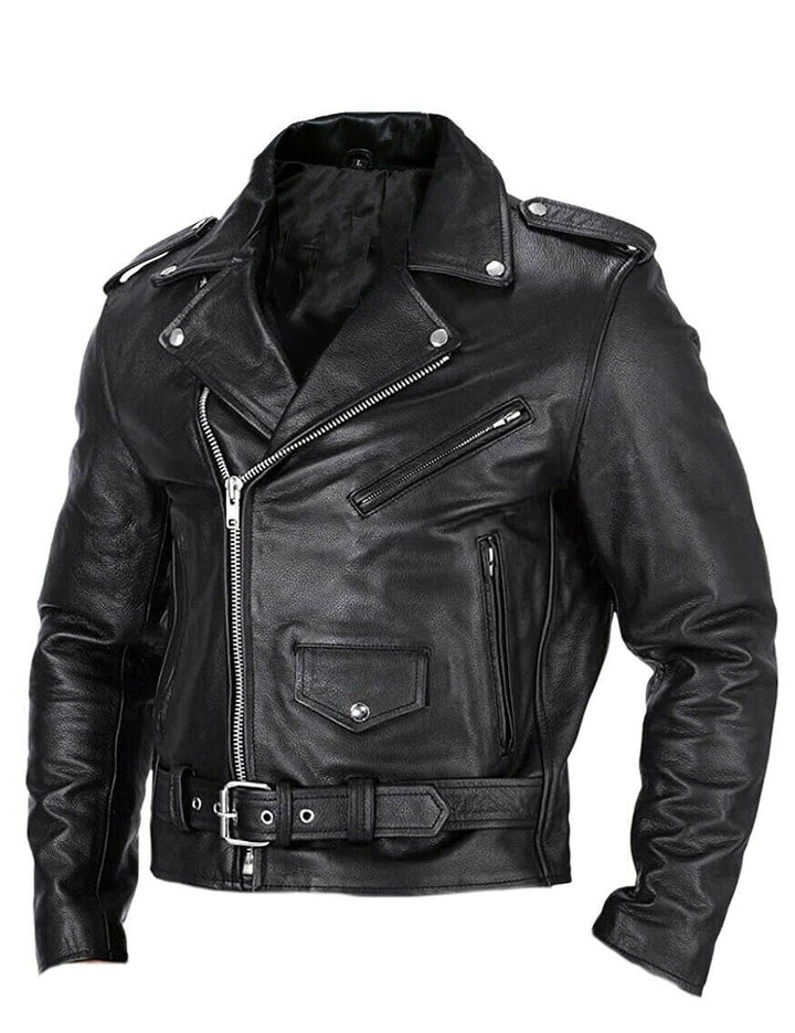 Drune | jacke für Herren Slim Fit Stehkragen Winddichte Motorradjacke