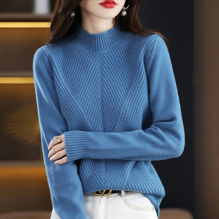Drune | Strukturierter Rundhals-Strickpullover Ideal für den Winter