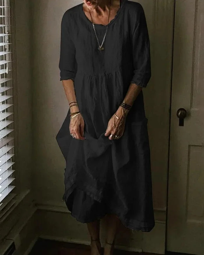 Drune | Oversize Damenkleid aus Baumwoll-Leinen