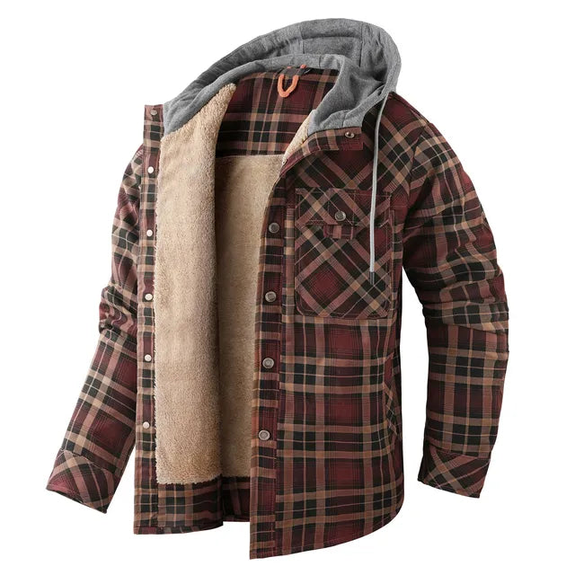 Drune | Warm kariert Hemdjacke