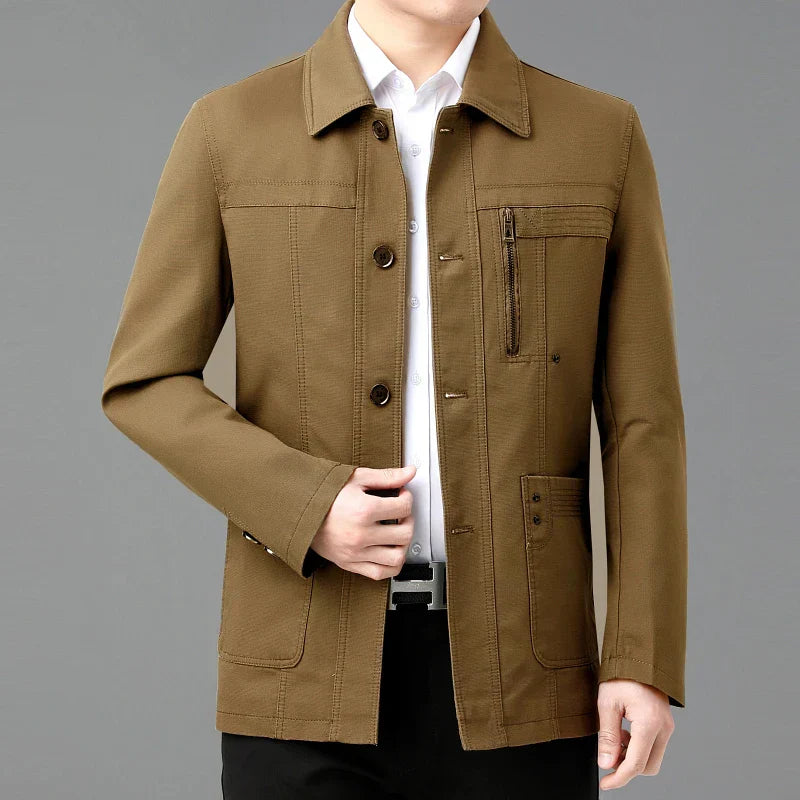 Drune | Baumwolljacke mit bedrucktem Innenfutter - Jens