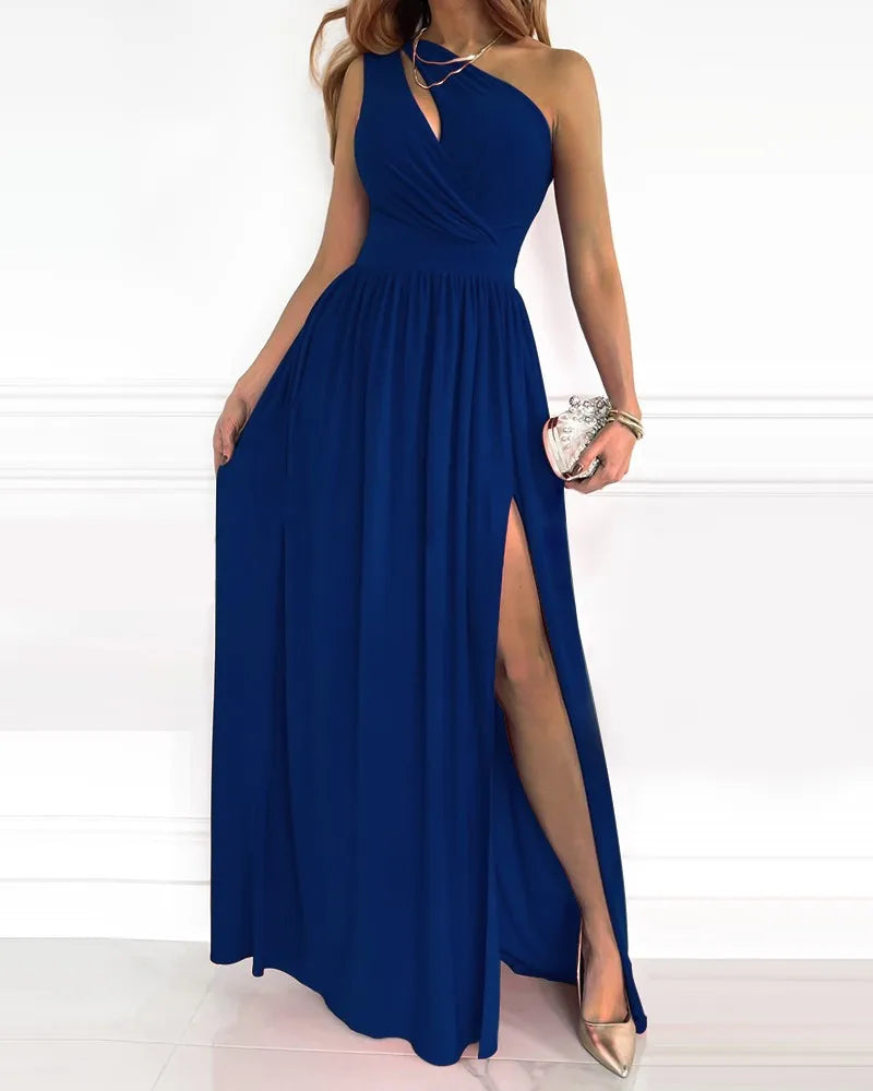 Drune | Elegantes Maxi Kleid - Stilvolles Maxi Kleid mit One-Shoulder Design für besondere Anlässe