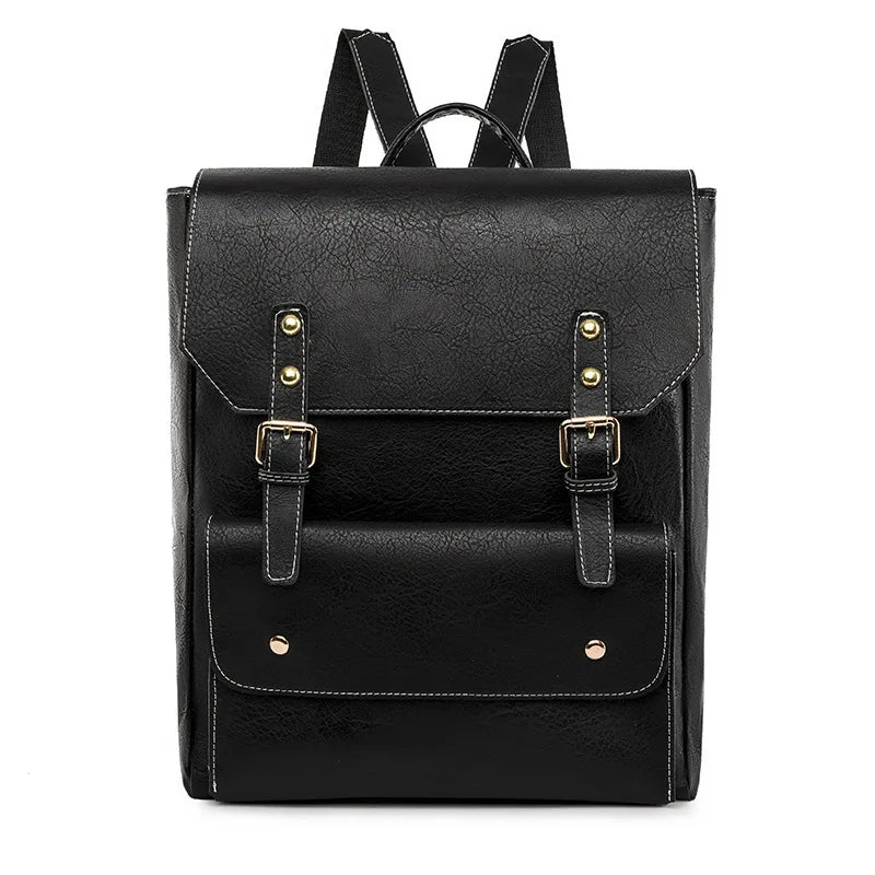Drune | Zeitlose Tasche mit Schnalle und Klappe für Reisen und Laptop