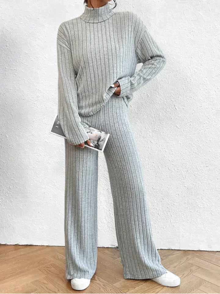 Drune | 2-teiliges strick-set mit rollkragenpullover und hose