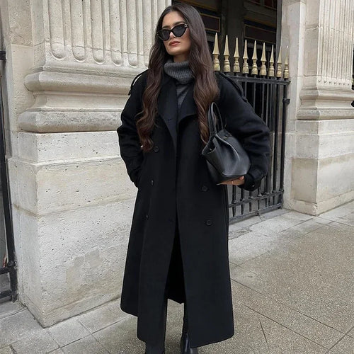 Drune | Wolliger Mid-Length/Kurzer Trenchcoat