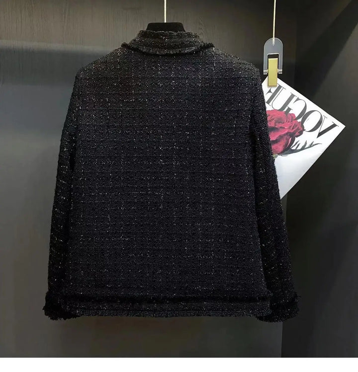 Drune | Schwarzer Tweed Blazer Herbst Winter